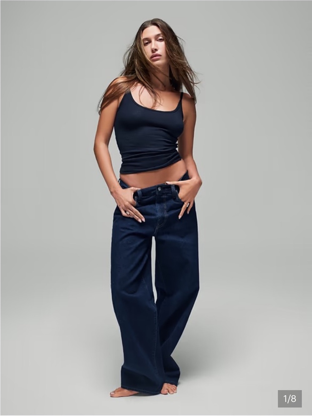 NWT Hailey Bieber X GAP Extra Baggy Denim Midnight Indigo Jeans